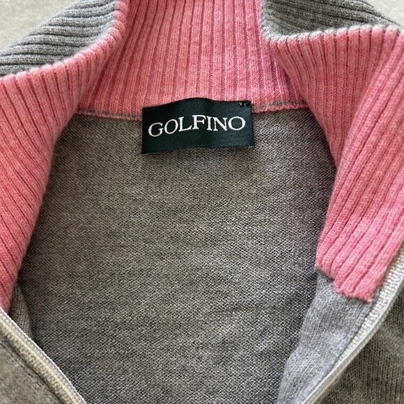 Golfino Women’s 1/4 Zip Pullover Sweater Wool Blend Gray Golf Athleisure Size 6 - Picture 4 of 7